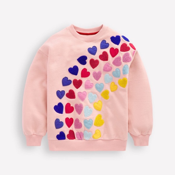 Mini Boden Other - Mini Boden Kids' Rainbow Heart Sweatshirt➕Wide
 leg Pant size 6Y